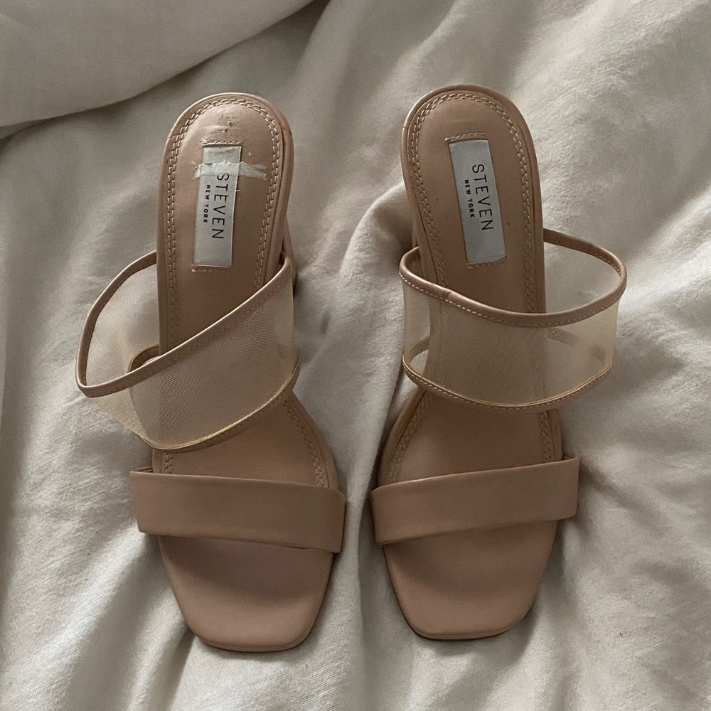 Steven New York Women's Nude Beige Heels. Size 6.5.